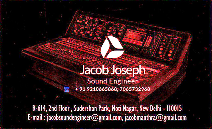 Jacob Joseph - Sound Engineer